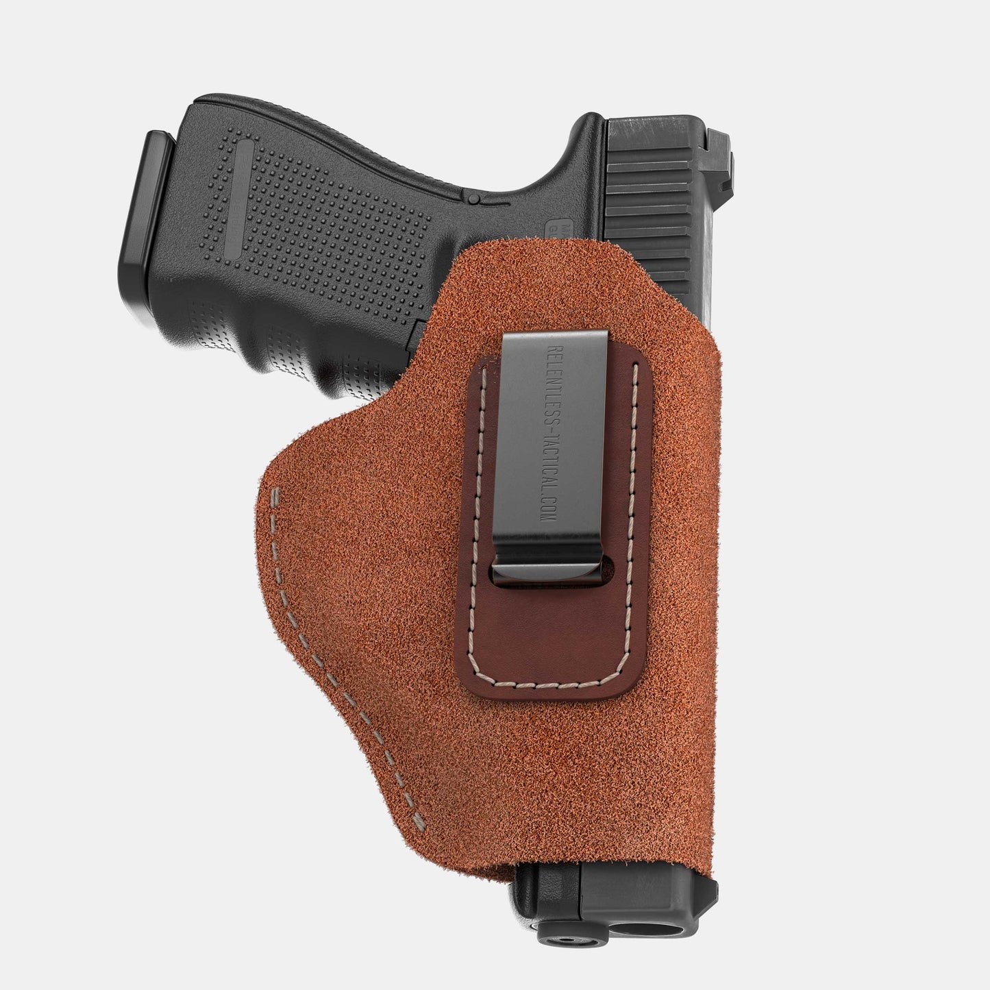 Relentless Tactical The Ultimate Suede Leather IWB Holster Large Size | Fits S&W Shield/Glock/XD - Lifetime Warranty - Made in USA