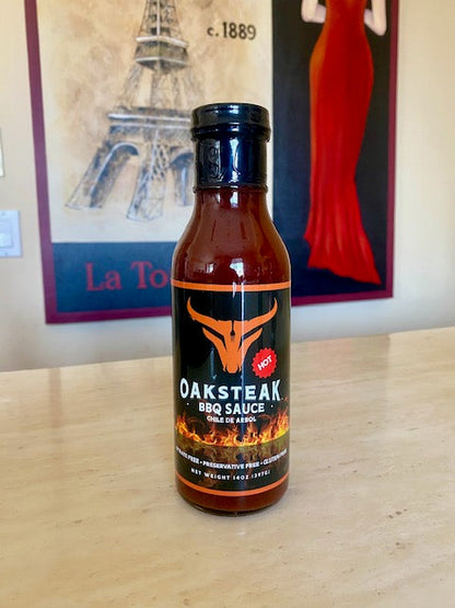 Oaksteak Hot BBQ Sauce - 12 oz