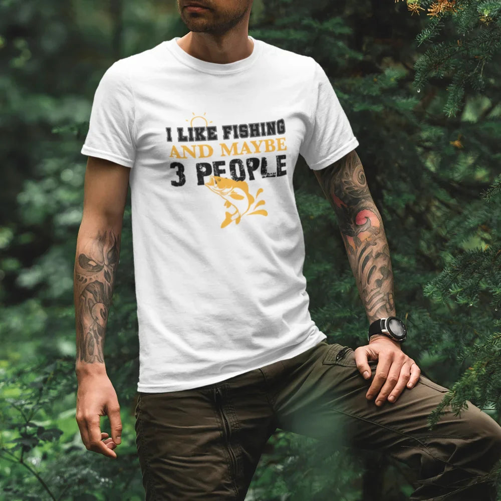 Outdoorzees I Like Fishing And Maybe Like 3 People Man T-Shirt