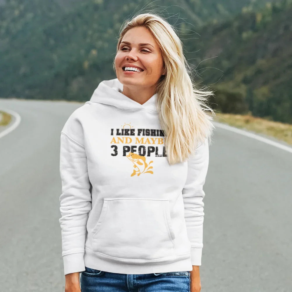 Outdoorzees I Like Fishing And Maybe Like 3 People Unisex Hoodie