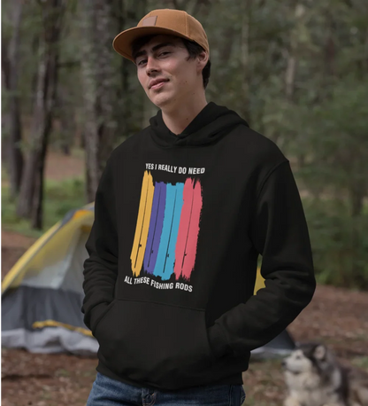 Outdoorzees I Really Need All These Fishing Rods Unisex Hoodie
