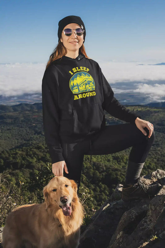 Outdoorzees I Sleep Around Adult Women Fleece Hoodie