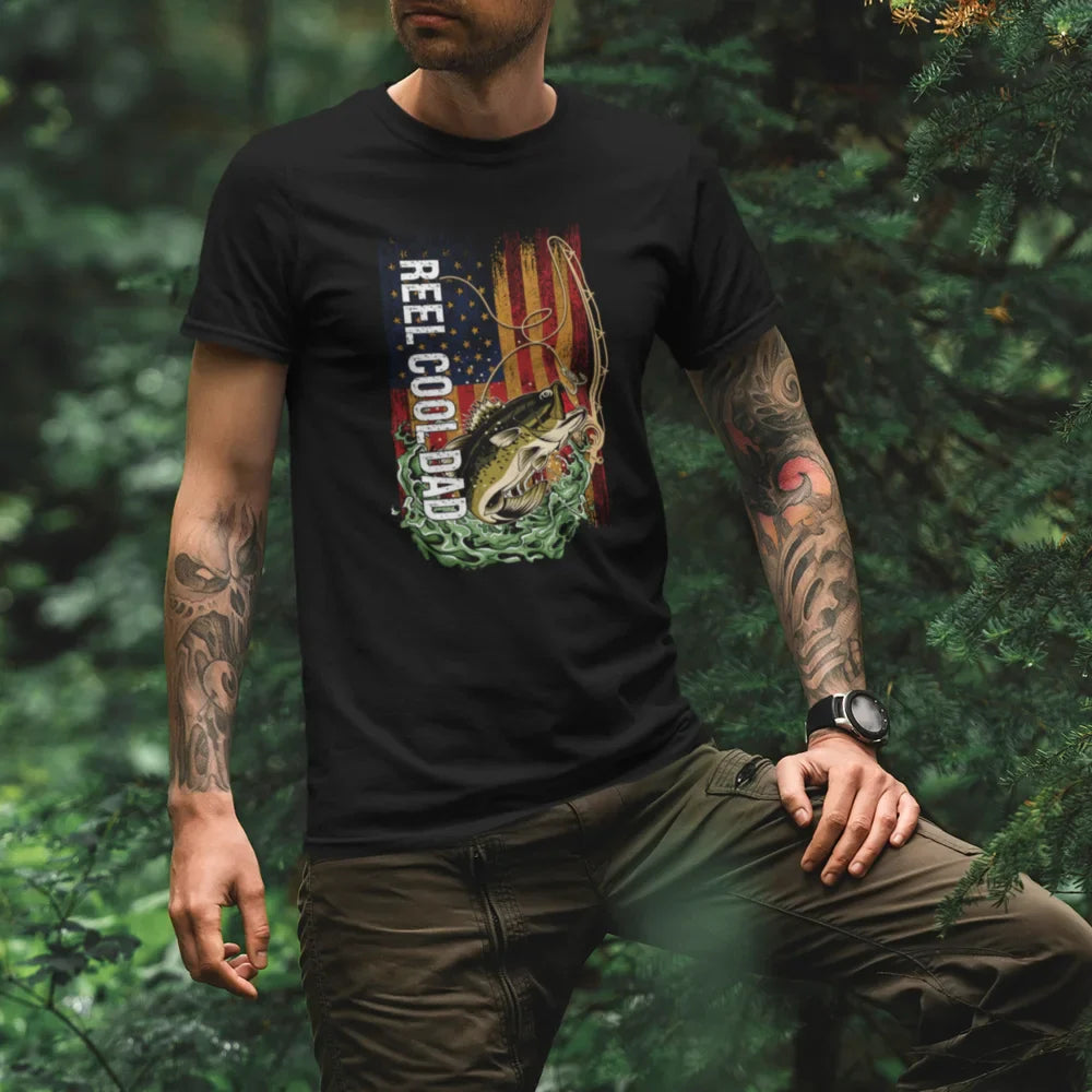Outdoorzees Reel Cool Dad Man T-Shirt