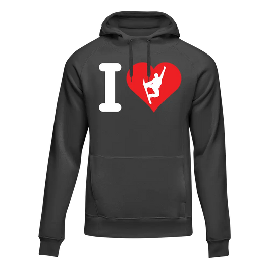 Outdoorzees I Love Snowboarding Adult Fleece Hoodie