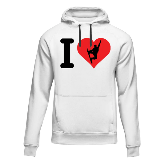 Outdoorzees I Love Snowboarding Adult Fleece Hoodie