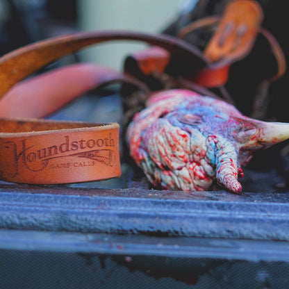 Houndstooth Leather Turkey Tote the "STRAP"
