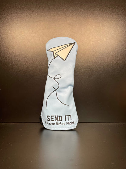 ParWestGolf Blue Paper Airplane SEND IT! Headcover