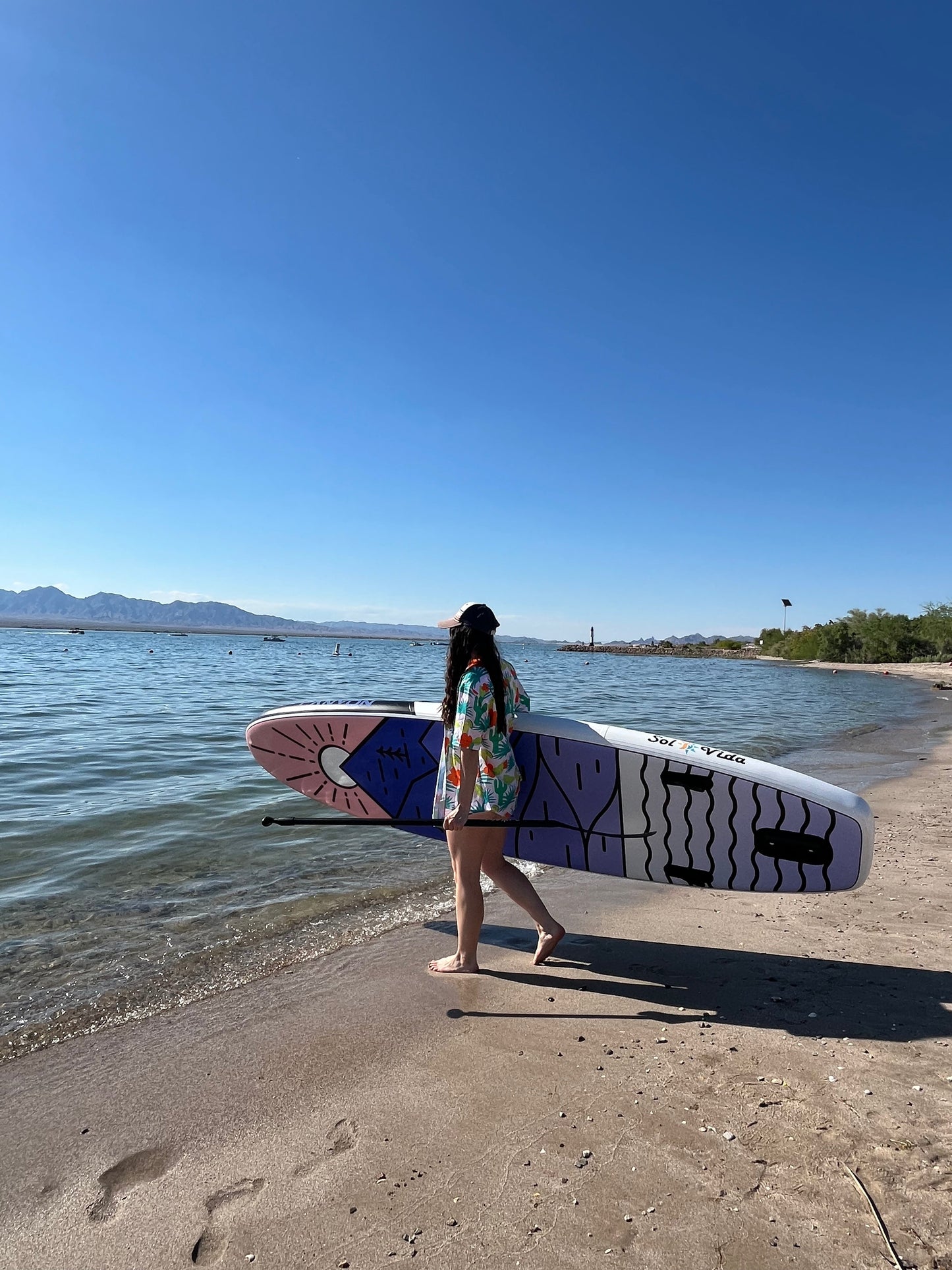 SolVida VidaGlide Canyon Pack: 10' 6'' Inflatable Paddle Board + Paddle, Pump, Detachable Fin, & Carrying Case