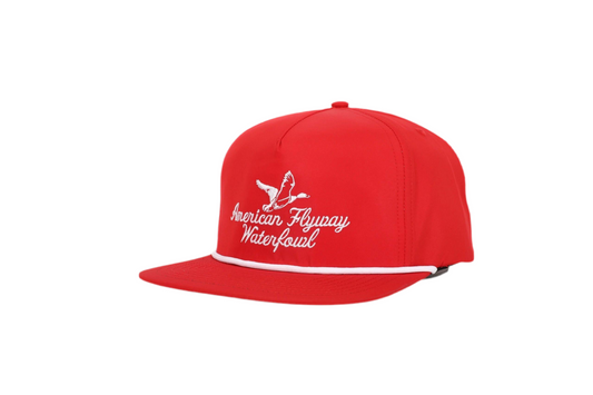 AF Waterfowl - Throwback Vintage Rope Hat Red with White Rope