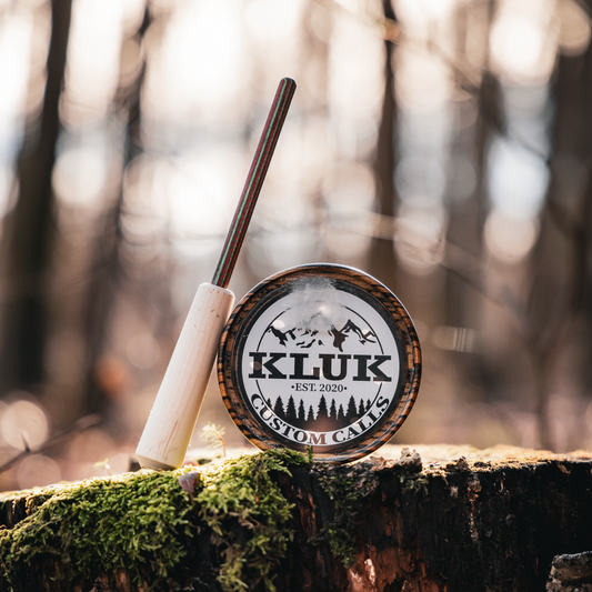 KLUK Custom Calls ZEBRAWOOD/GLASS WITH DYMONDWOOD STRIKER