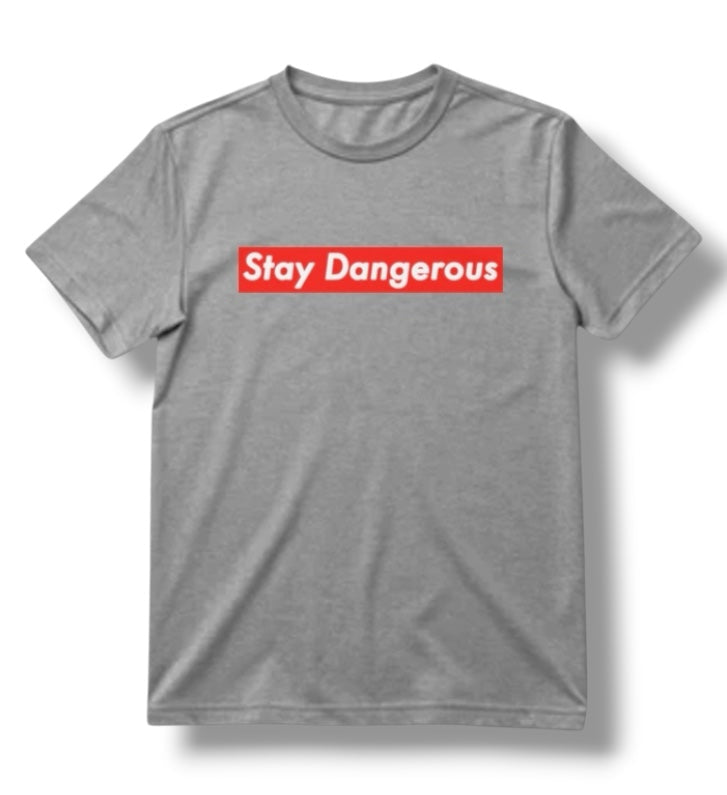 Direct Action Apparel "STAY DANGEROUS" TEE (HEATHER GREY)