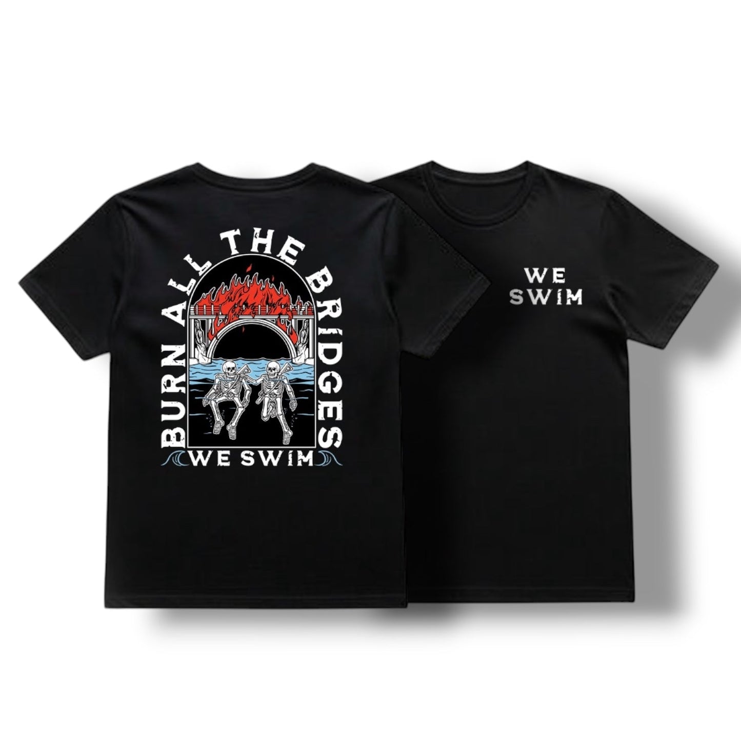 Direct Action Apparel "WE SWIM" TEE (BLACK)