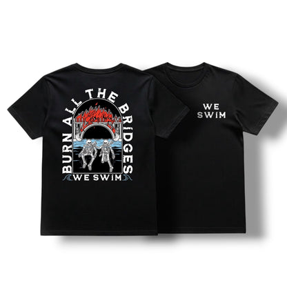 Direct Action Apparel "WE SWIM" TEE (BLACK)