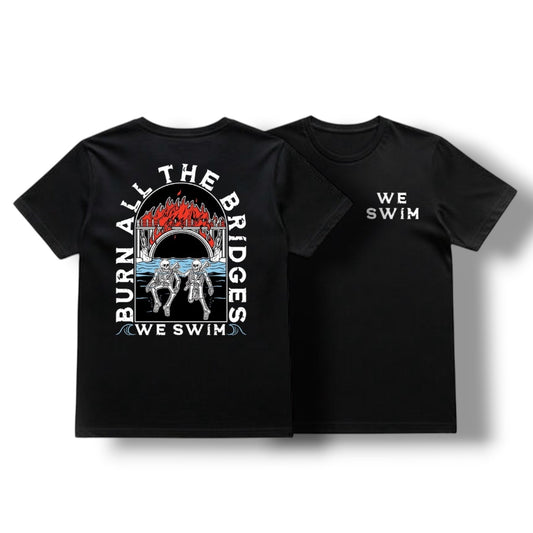Direct Action Apparel "WE SWIM" TEE (BLACK)