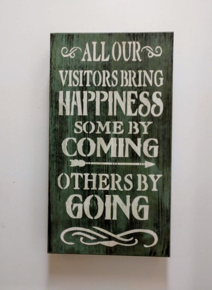 Liberty Home Concealment "VISITORS BRING HAPPINESS" MINI GUN CONCEALMENT WALL ART BOX