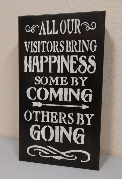 Liberty Home Concealment "VISITORS BRING HAPPINESS" MINI GUN CONCEALMENT WALL ART BOX