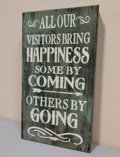 Liberty Home Concealment "VISITORS BRING HAPPINESS" MINI GUN CONCEALMENT WALL ART BOX