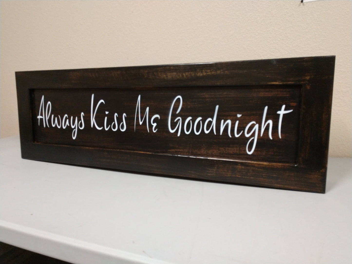 Liberty Home Concealment Always Kiss Me Goodnight Wooden Sign