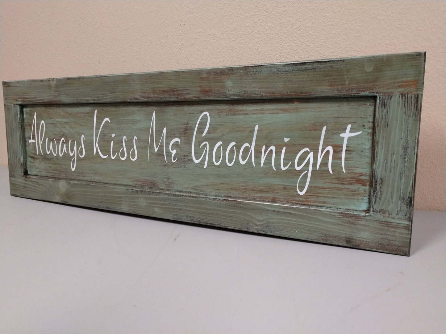 Liberty Home Concealment Always Kiss Me Goodnight Wooden Sign
