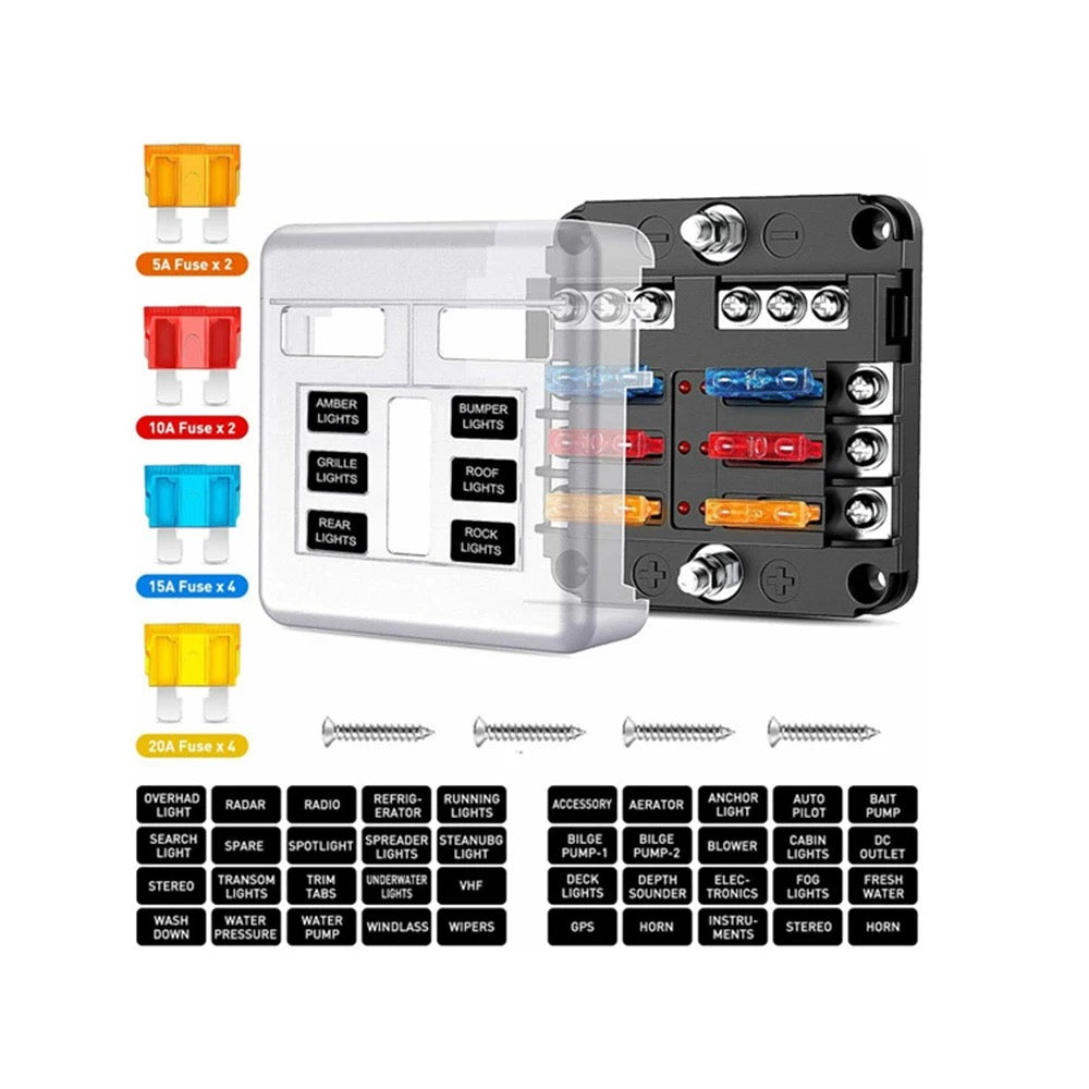 Monster Marine Lithium 6 Way Fuse Block