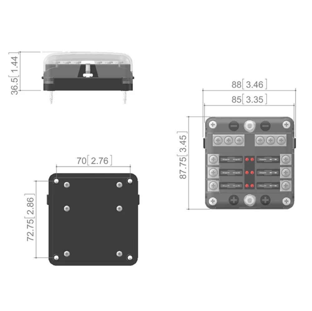 Monster Marine Lithium 6 Way Fuse Block