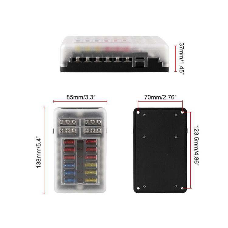 Monster Marine Lithium 12 Way Fuse Block Panel