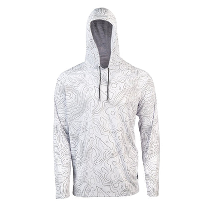 Hooked & Tagged  - Men's Topographical Performance Hoodie