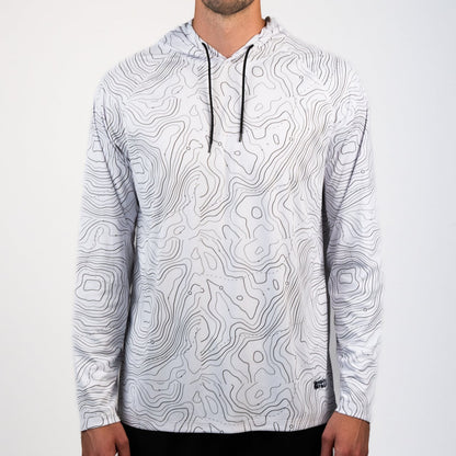 Hooked & Tagged  - Men's Topographical Performance Hoodie