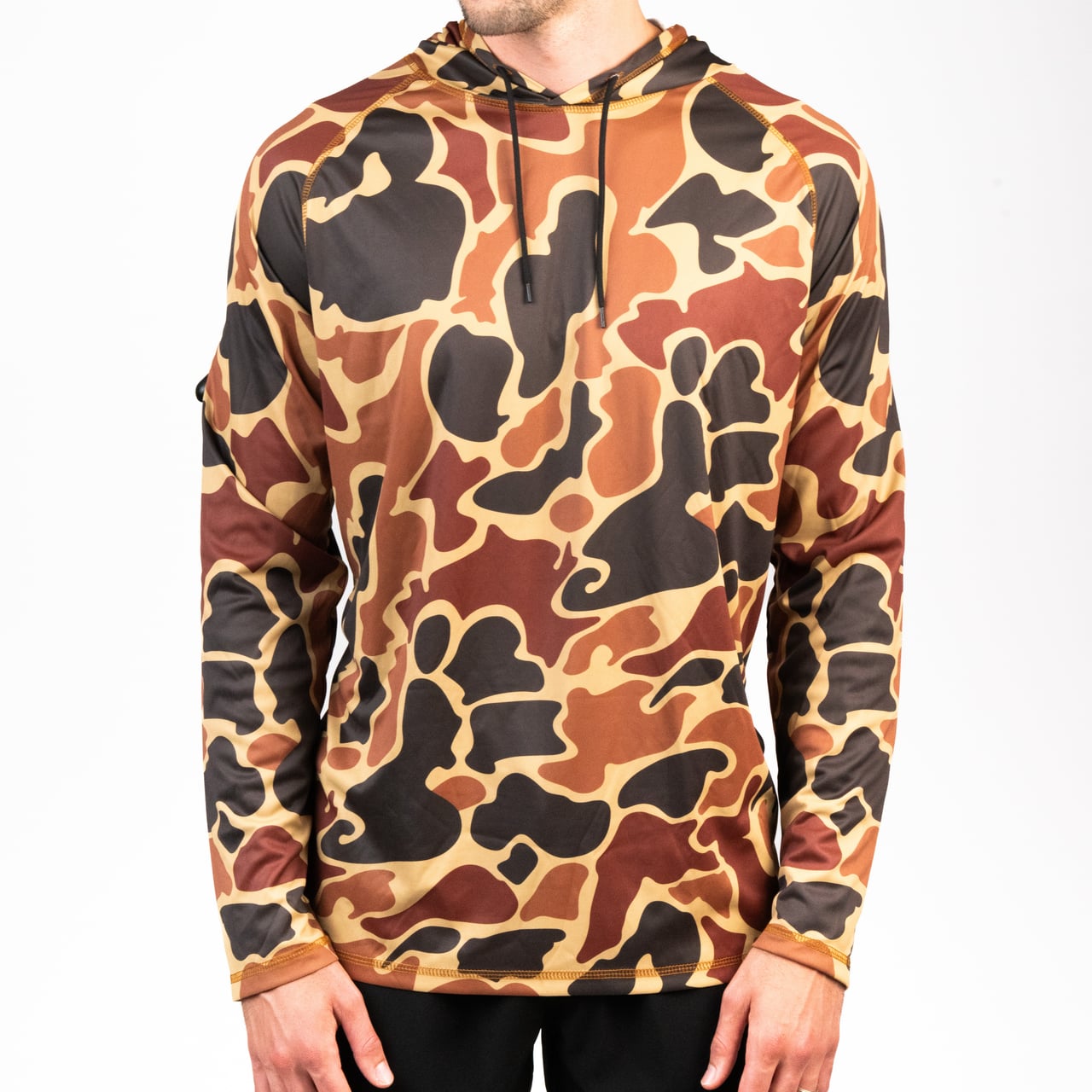 Hooked & Tagged  - Men's Old School Camo Performance Hoodies