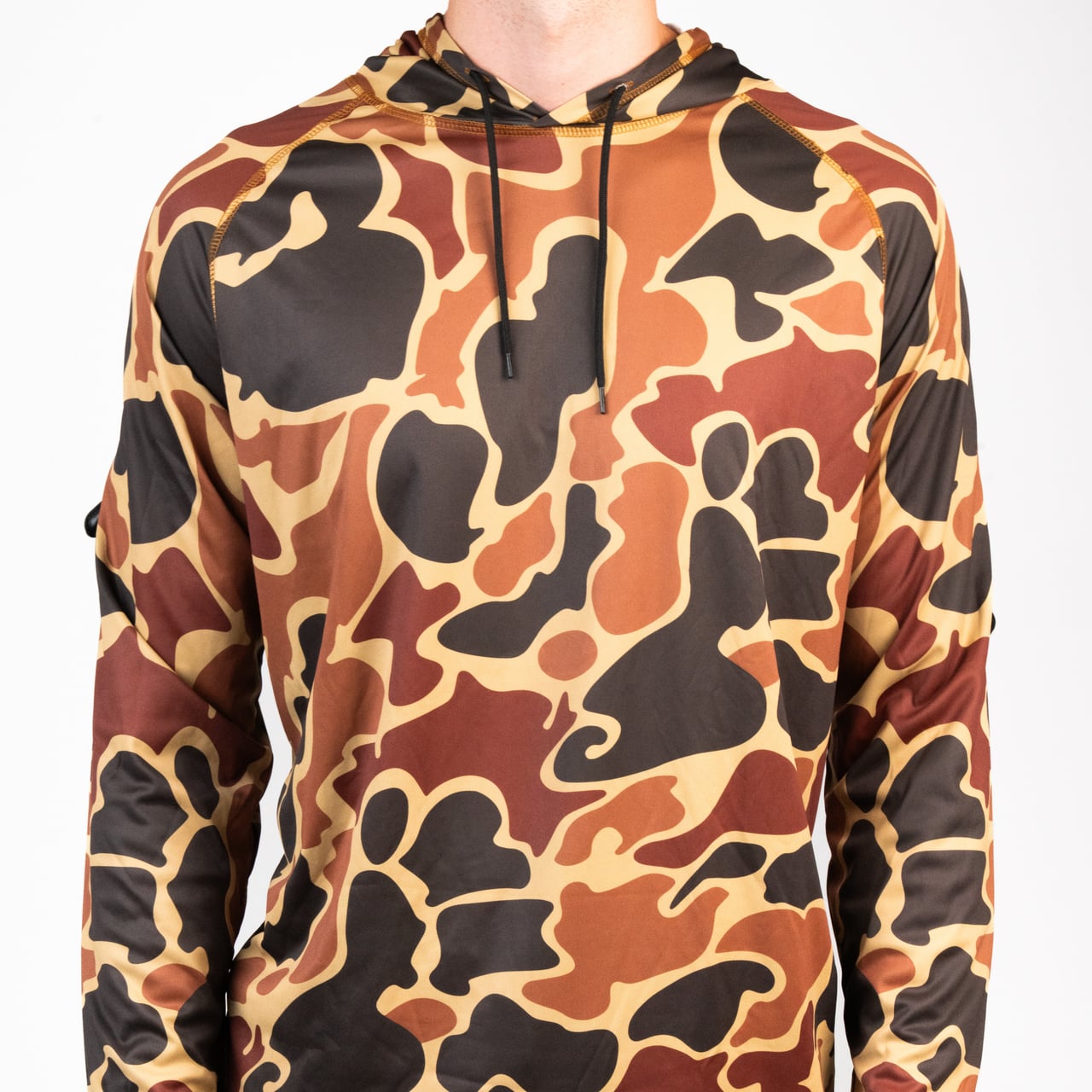 Hooked & Tagged  - Men's Old School Camo Performance Hoodies
