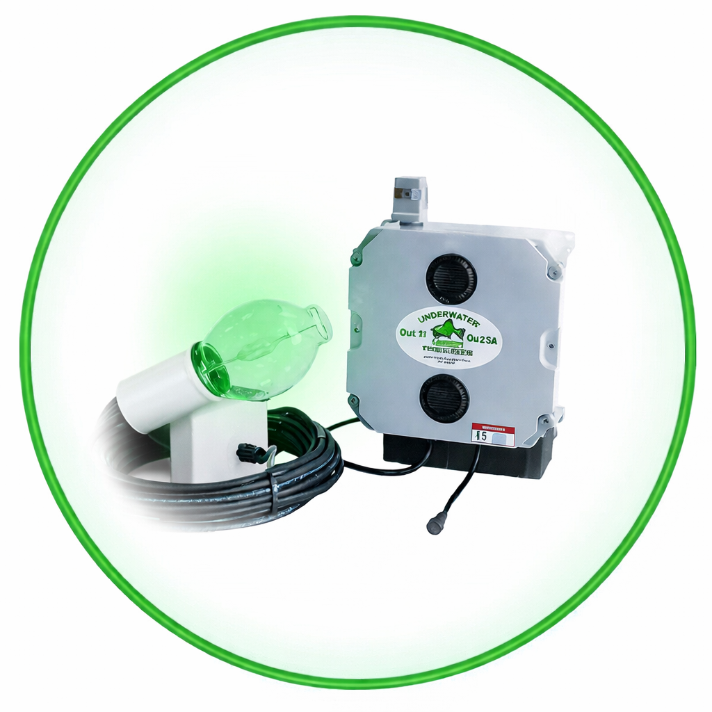Under Water Green Fishing Lights Super Mega Brite Underwater Light System (400 Watts)