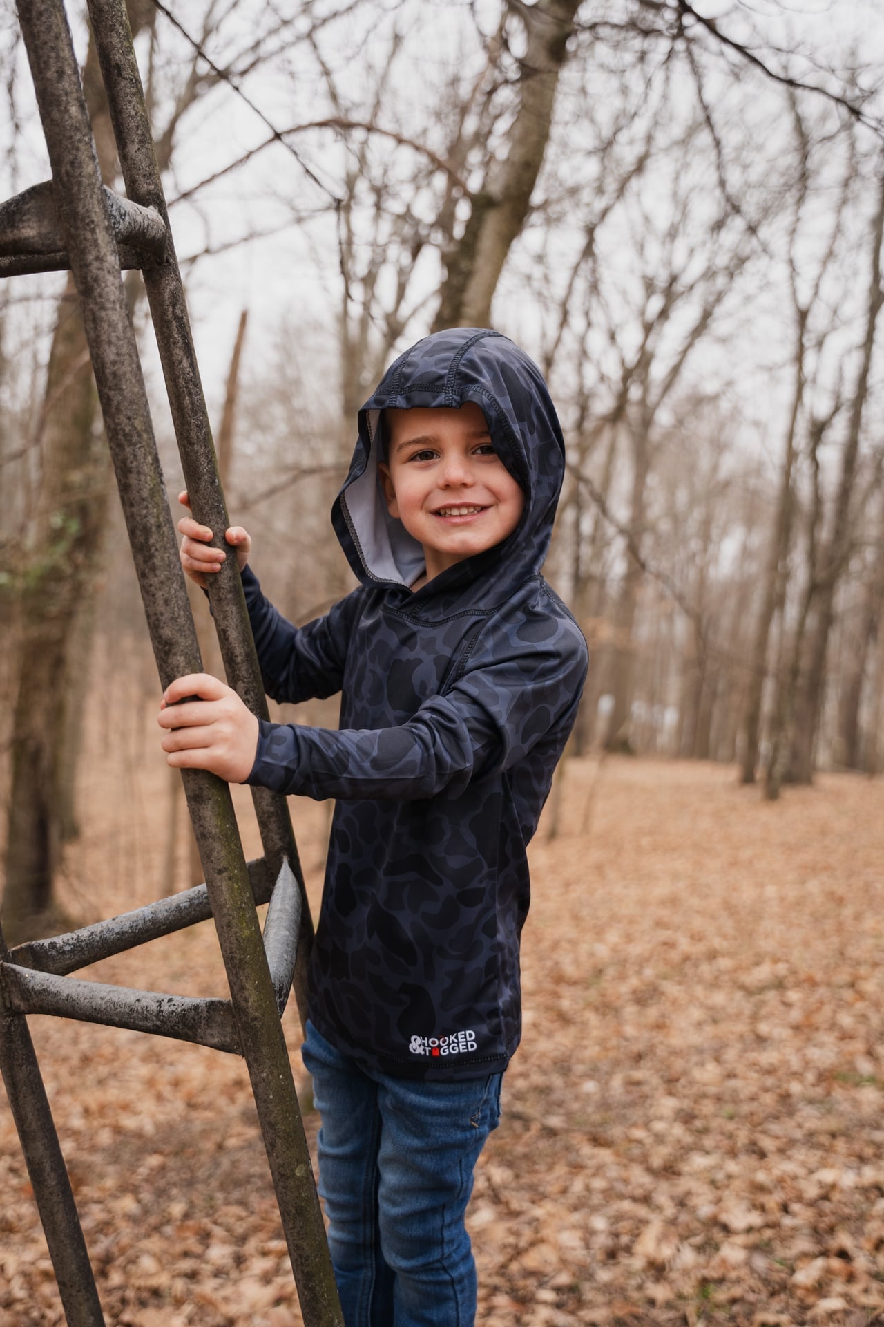 Hooked & Tagged  - Toddler Old School Camo Performance Hoodies