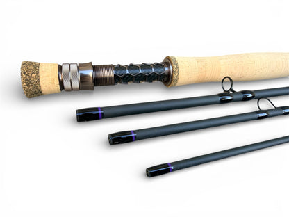 Tidewater Virtue 6wt 9ft Fly Rod - Purple Haze X Hexagon Carbon Fiber Reel Seat