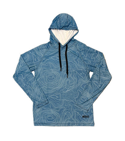 Hooked & Tagged  - Men's Topographical Performance Hoodie