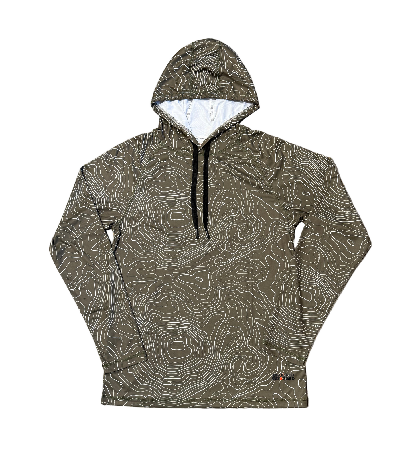 Hooked & Tagged  - Men's Topographical Performance Hoodie