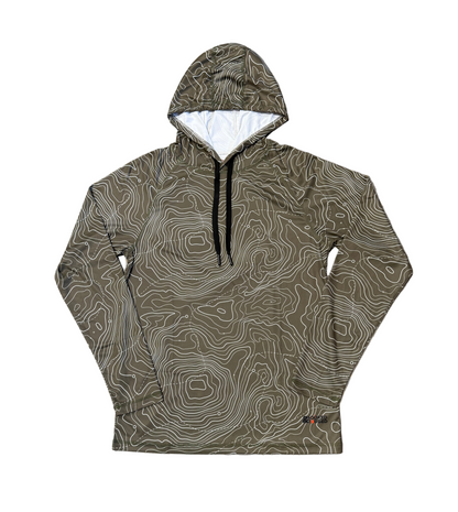 Hooked & Tagged  - Men's Topographical Performance Hoodie