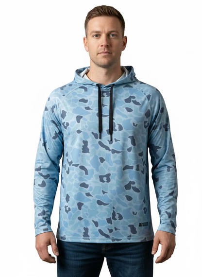 Hooked & Tagged  - Men's Old School Camo Performance Hoodies