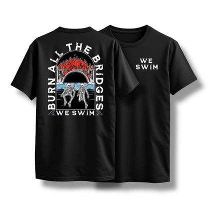 Direct Action Apparel "WE SWIM" TEE (BLACK)