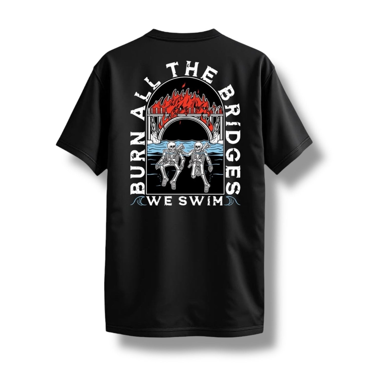 Direct Action Apparel "WE SWIM" TEE (BLACK)