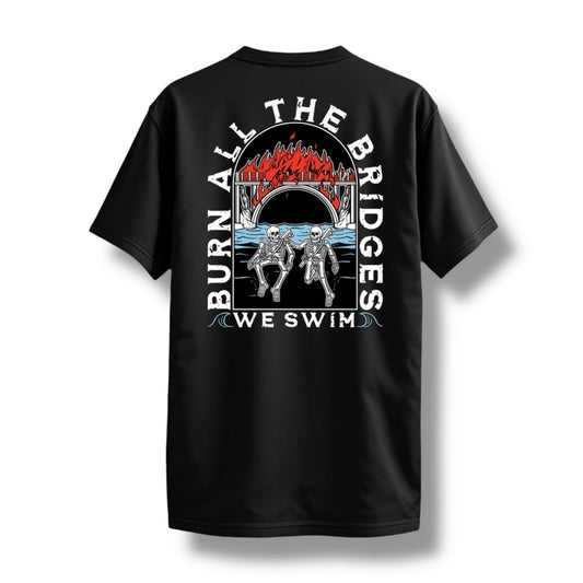 Direct Action Apparel "WE SWIM" TEE (BLACK)