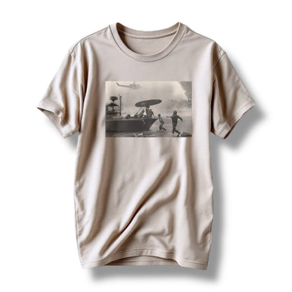 Direct Action Apparel "CHARLIE DON’T SURF" TEE (LIGHT GREY)