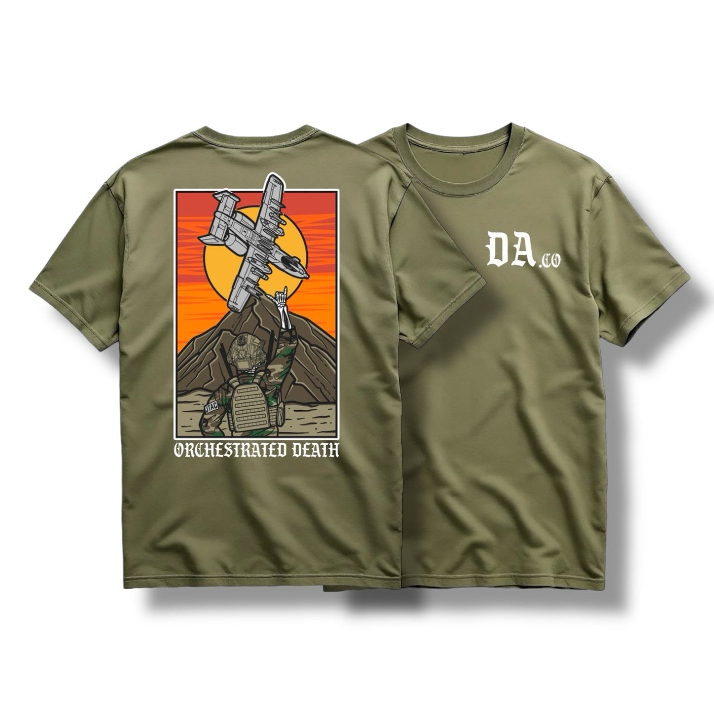 Direct Action Apparel "ORCHESTRATED DEATH" TEE (MIL GREEN)