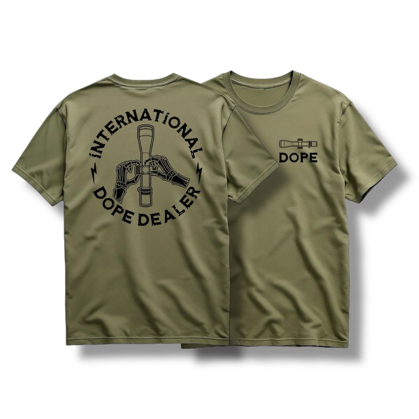 Direct Action Apparel "DOPE DEALER" TEE (BLACK / MIL GREEN)