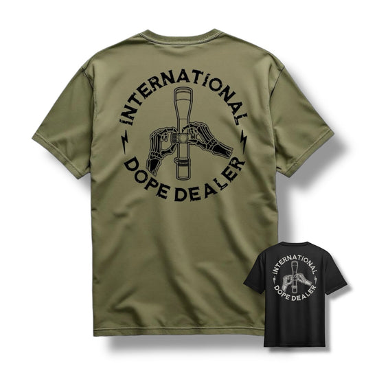 Direct Action Apparel "DOPE DEALER" TEE (BLACK / MIL GREEN)