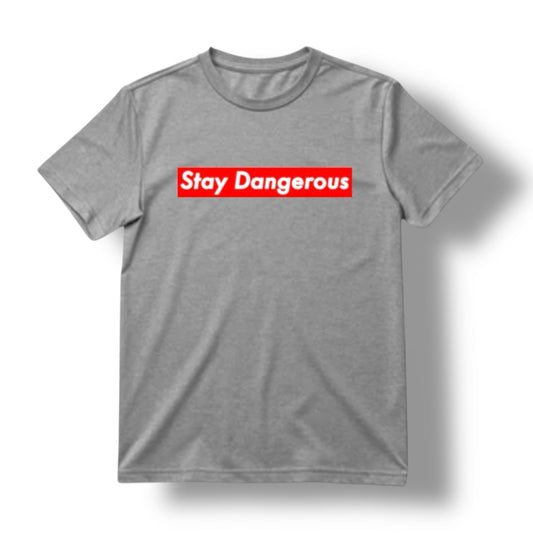 Direct Action Apparel "STAY DANGEROUS" TEE (HEATHER GREY)