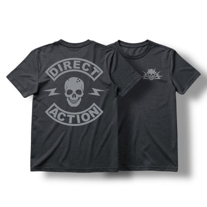 Direct Action Apparel ROCKER TEE (HEATHER CHARCOAL / HEATHER RED)