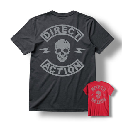 Direct Action Apparel ROCKER TEE (HEATHER CHARCOAL / HEATHER RED)