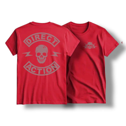 Direct Action Apparel ROCKER TEE (HEATHER CHARCOAL / HEATHER RED)