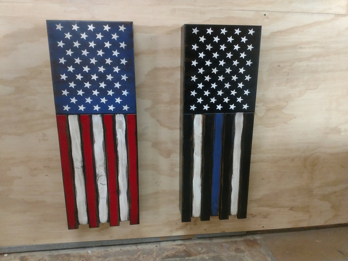 Liberty Home Concealment Long Slim “Half” American Flag Wooden Gun Storage Case