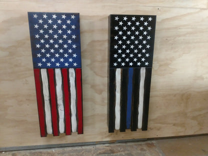 Liberty Home Concealment Long Slim “Half” American Flag Wooden Gun Storage Case